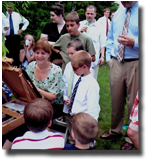 Artist at wedding