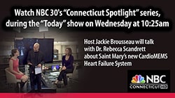 NBC CT Connecticut Spotlight series internal digital sign